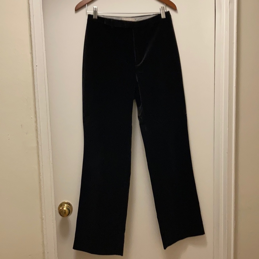 Black velvet pants
